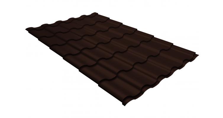 Металлочерепица кредо GL 0,5 GreenСoat Pural Matt RR 887 шоколадно-коричневый (RAL 8017 шоколад)