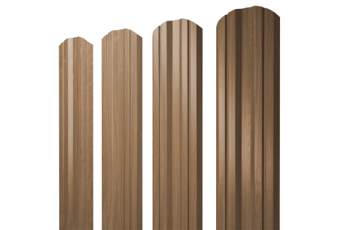Штакетник Twin фигурный 0.45 Print Elite Honey Wood TwinColor