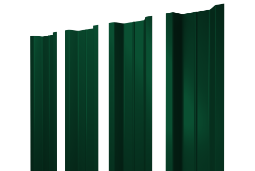 Штакетник П-образный В с прямым резом 0,45 PE RAL 6005 зеленый мох