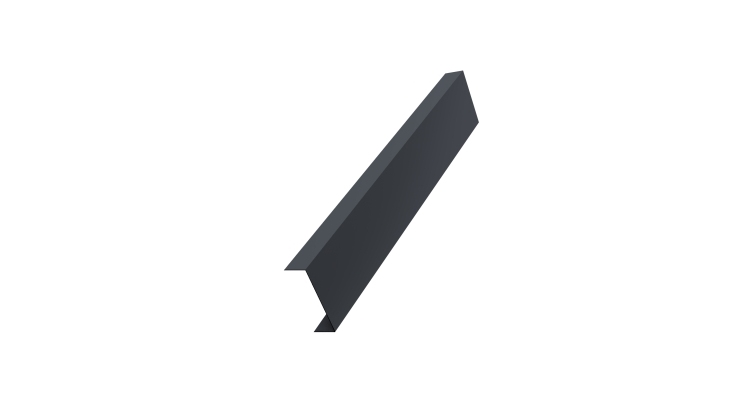 Декоративная накладка на столб универсальная 80х80 для забора жалюзи 0,45 PE-Double RAL 7024 мокрый асфальт (2м)