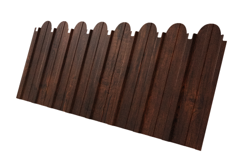Профнастил C10A фигурный 0.45 Print-Double Premium с пленкой Cherry Wood Dark F