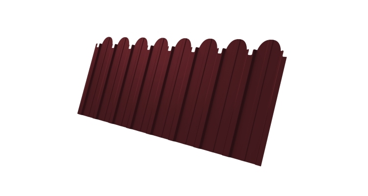 Профнастил C10A фигурный 0.4 PE RAL 3005 красное вино
