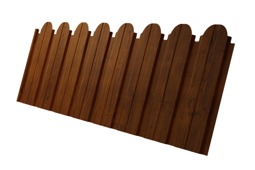 Профнастил C10B фигурный 0.45 Print-Double Premium с пленкой Golden Wood Intense F