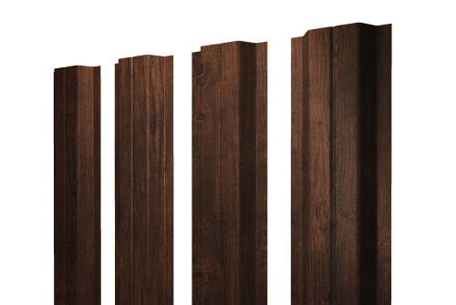 Штакетник П-образный A с прямым резом 0,45 Print Premium Cherry Wood Dark FTC