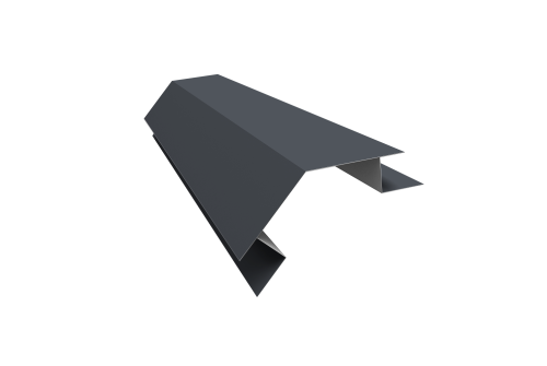 Планка угла внешнего сложного 135 градусов Блок-хаус new 0,5 Satin Matt RAL 7024 мокрый асфальт (2м)