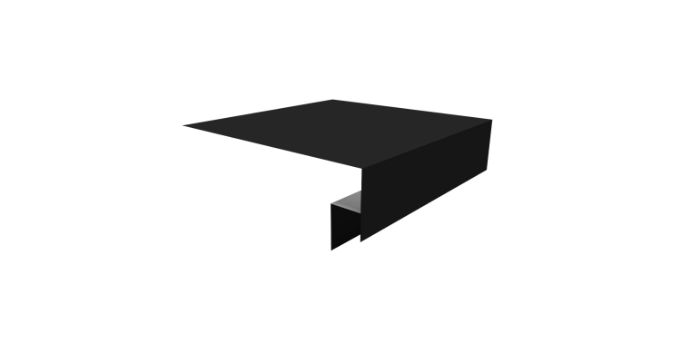 Планка околооконная сложная Блок-хаус new 200х50х27 0,5 Drap TX RAL 9005 черный (3м)