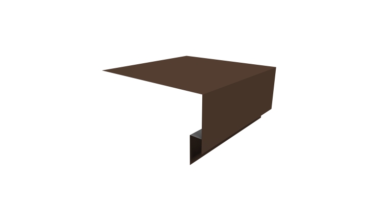 Планка околооконная сложная Блок-хаус new 200х75х27 0,45 PE с пленкой RAL 8017 шоколад (3м)