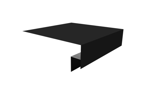 Планка околооконная сложная Блок-хаус new 250х50х27 (j-фаска) 0,5 Satin Matt RAL 9005 черный (3м)