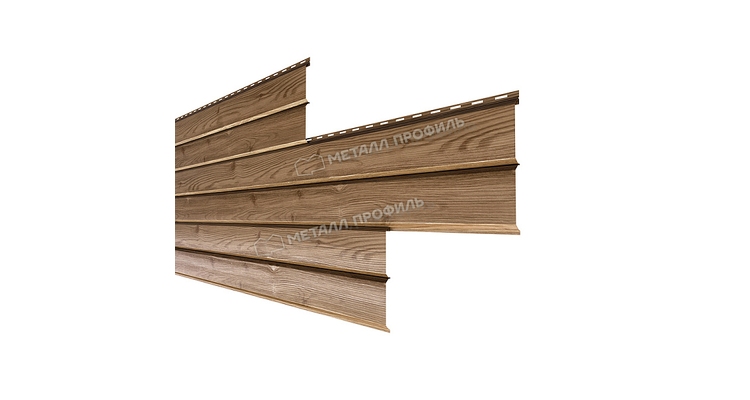 Сайдинг Металл Профиль Lбрус-XL-В-14х335 (ECOSTEEL_T-01-Кедр-0.5)