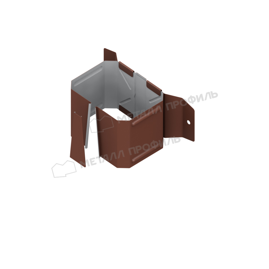 Держатель трубы (на дерево) Металл Профиль БЮДЖЕТ 76х102 RAL 8017