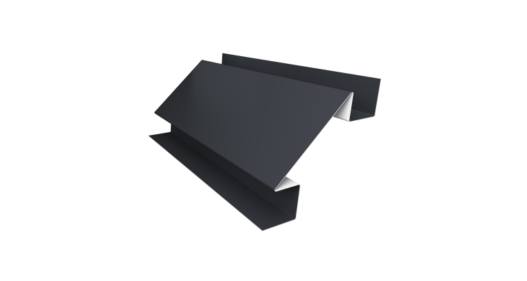 Планка угла внутреннего сложного Экобрус Grand Line 0,5 Drap RAL 7024 мокрый асфальт (2м)