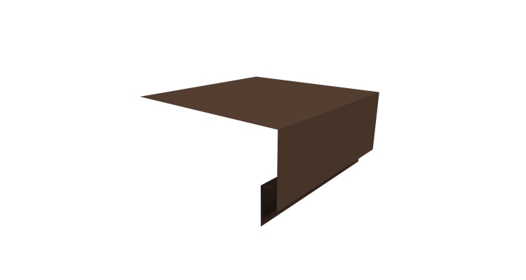 Планка околооконная сложная Экобрус Grand Line 200х75х25 0,45 Drap TwinColor RAL 8017 шоколад (2м)