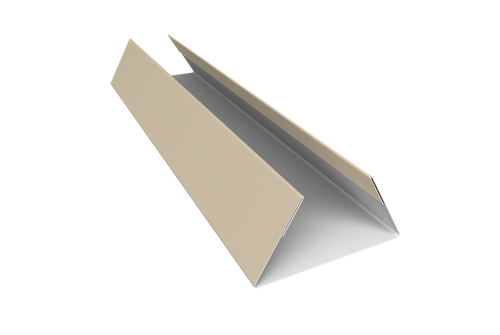 Планка стыковочная составная нижняя 0,45 PE с пленкой RAL 1015 светлая слоновая кость (2м)