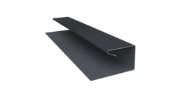 Планка П-образная завершающая сложная (КД) 0,45 Drap TwinColor RAL 7024 мокрый асфальт (2м)