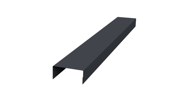 Крышка 45х20 жалюзи Texas 0,45 Drap TwinColor RAL 7024 мокрый асфальт (2,5м)