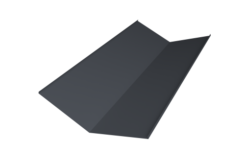 Планка ендовы нижней 300х300 0,45 Drap-double TX RAL 7024 мокрый асфальт (3м)