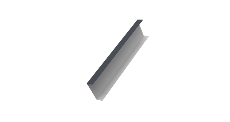 Декоративная накладка на столб универсальная 80х80 для забора жалюзи 0,5 Drap RAL 7024 мокрый асфальт (2м)