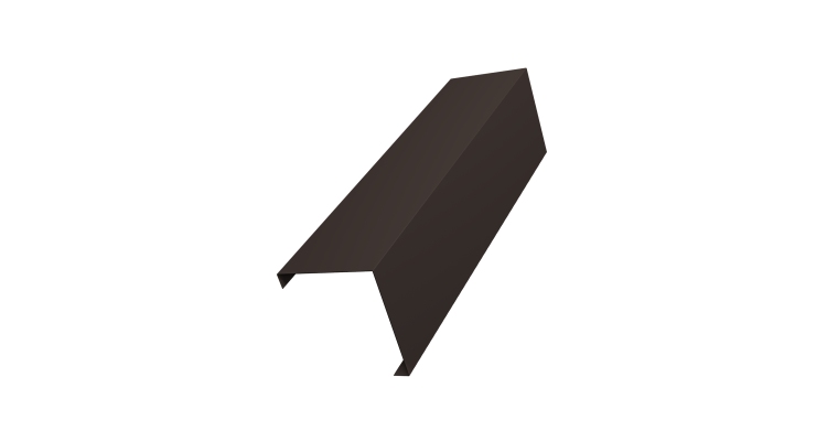 Декоративная накладка на столб универсальная угловая 62х55 для забора жалюзи 0,45 Drap-double TX RR 32 темно-коричневый (3м)