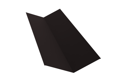 Планка ендовы верхней 145х145 0,45 PE-Double с пленкой RAL 9005 черный (2м)