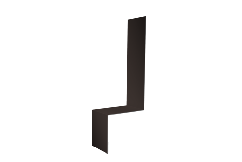 Планка примыкание боковое фальц Grand Line 0,5 Drap TX RR 32 темно-коричневый (3м)