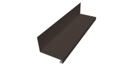 Планка примыкание нижнее к трубе для Кликфальц Pro 0,45 Drap ST RR 32 темно-коричневый (3м)