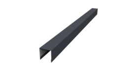 Планка вертикальная лицевая для забора жалюзи Palermo 0,5 Drap RAL 7024 мокрый асфальт (2,5м)