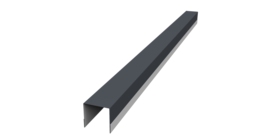 Планка вертикальная обратная для забора жалюзи Palermo 0,5 Satin Matt TX RAL 7024 мокрый асфальт (1,8м)