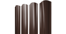 Штакетник Круглый фигурный 0.4 PE RAL 8017 шоколад